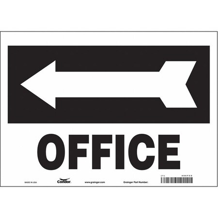 OFFICE, 10 in W x 7 in H, Vertical Rectangle, Vinyl, 486Y22 MPN:486Y22