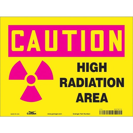 Safety Sign, 9 in H, 12 in W, Polyethylene, Vertical Rectangle, 487C73 MPN:487C73