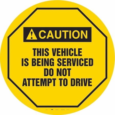 Traffic Sign, 24 in H, 24 in W, Vinyl, Circle, English, 487D52 MPN:487D52