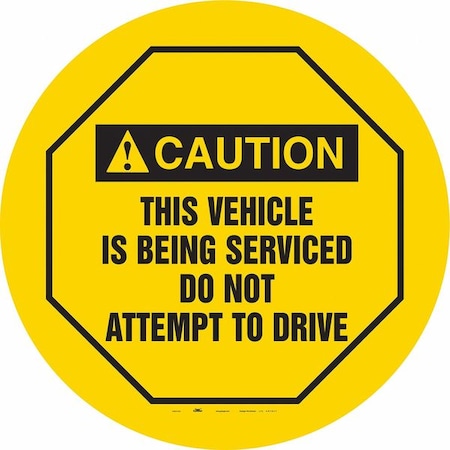 Traffic Sign, 20 in H, 20 in W, Vinyl, Circle, English, 487D57 MPN:487D57