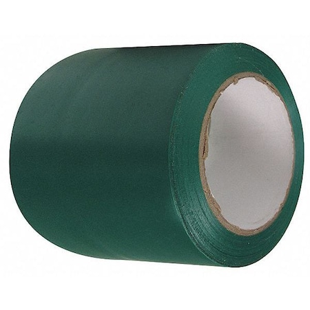 Floor Marking Tape, vinyl, No Legend, Green, 3 in W., 4 mil Thickness MPN:58252