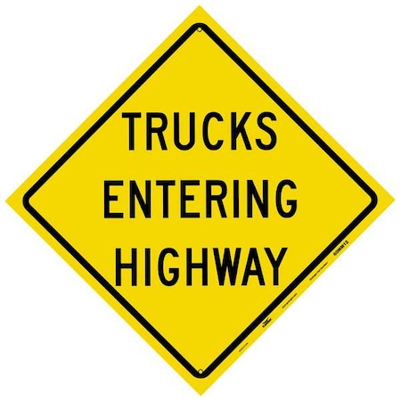 Reflective Aluminum Traffic Sign, 24 in H, 24 in W, Aluminum, Diamond, English, 60MM12 MPN:60MM12