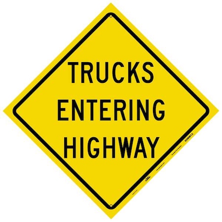 Reflective Aluminum Traffic Sign, 36 in H, 36 in W, Aluminum, Diamond, English, 60MM13 MPN:60MM13