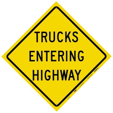 Reflective Aluminum Traffic Sign, 48 in H, 48 in W, Aluminum, Diamond, English, 60MM14 MPN:60MM14