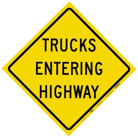 Reflective Aluminum Traffic Sign, 36 in H, 36 in W, Aluminum, Diamond, English, 60MM16 MPN:60MM16