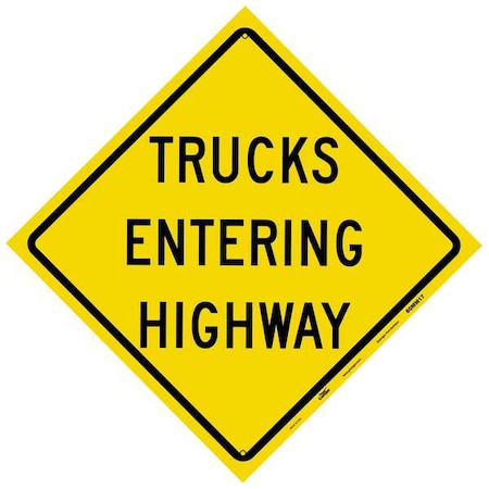 Reflective Aluminum Traffic Sign, 48 in H, 48 in W, Aluminum, Diamond, English, 60MM17 MPN:60MM17