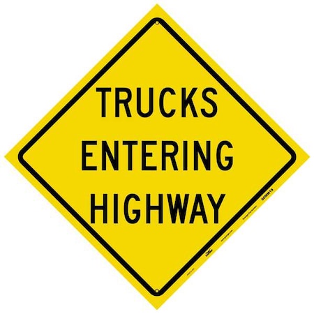 Reflective Aluminum Traffic Sign, 36 in H, 36 in W, Aluminum, Diamond, English, 60MM19 MPN:60MM19