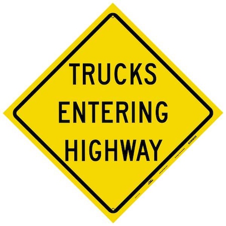 Reflective Aluminum Traffic Sign, 48 in H, 48 in W, Aluminum, Diamond, English, 60MM20 MPN:60MM20