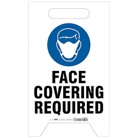 A-Frame Standing Floor Sign, 19 in H, 12 in W, Plastic, English, CDRPFR018 MPN:CDRPFR018
