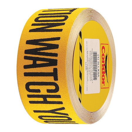 Anti-Slip Tape, Black/Yellow, 3in x 60 ft. MPN:GRAN13520