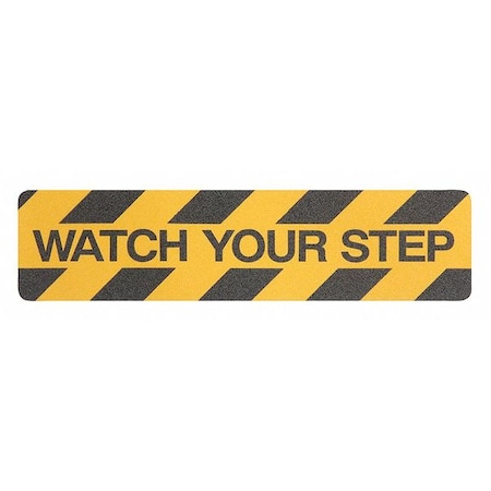 Anti-Slip Tread, Blk/Ylw, 6inx2ft, PK24, GRAN5058 MPN:GRAN5058