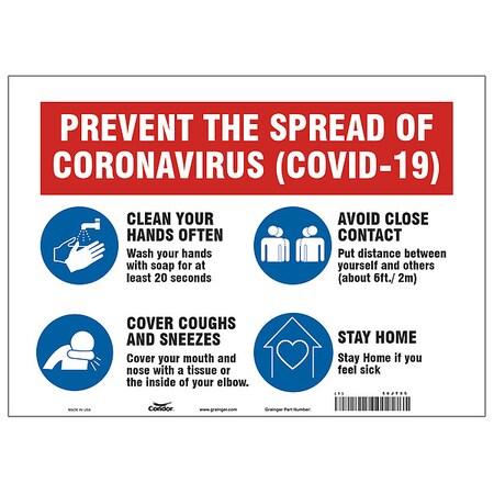 Prevent The Spread Of Coronavirus Sign, 14