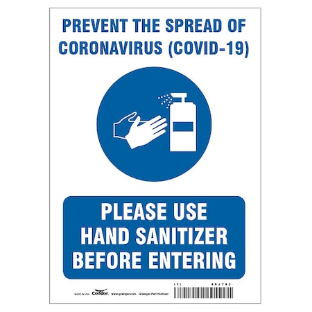 Prevent The Spread Of Coronavirus Sign, HWB718A1007 MPN:HWB718A1007