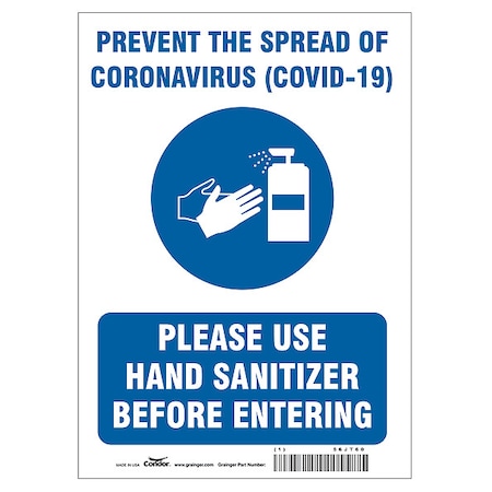 Prevent The Spread Of Coronavirus Sign, HWB718T1007 MPN:HWB718T1007