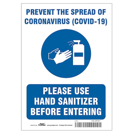 Prevent The Spread Of Coronavirus Sign, HWB718T1410 MPN:HWB718T1410
