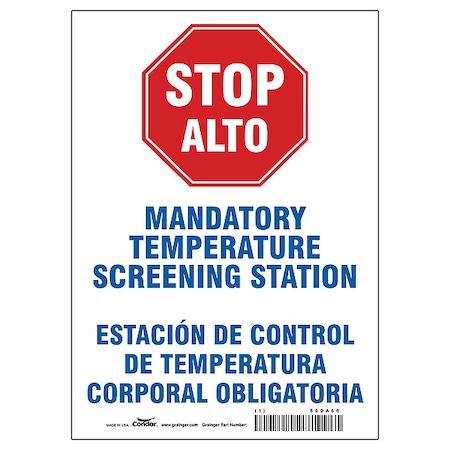 Temperature Screening Sign, 10