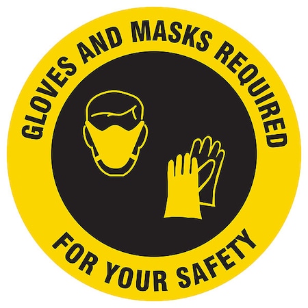 Safety Sign, 12 in H, 12 in W, Plastic, Circle, English, HWB784T1212 MPN:HWB784T1212