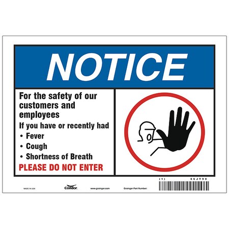 For The Safety Of Our Customers Sign, HWN816A0710 MPN:HWN816A0710