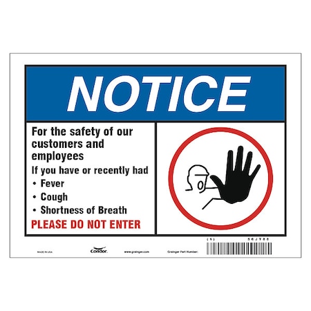 For The Safety Of Our Customers Sign, HWN816T0710 MPN:HWN816T0710