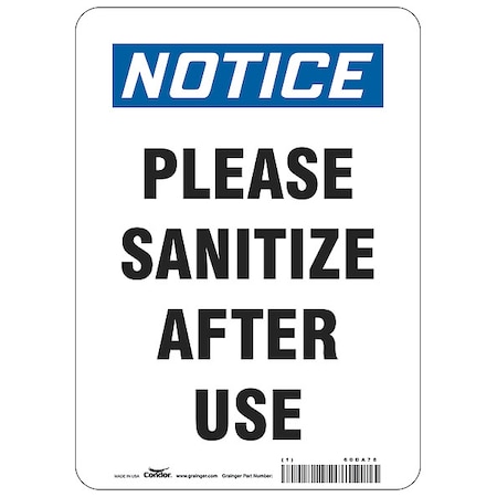 Please Sanitize After Use Sign, 10