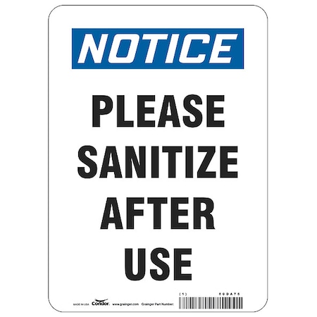 Please Sanitize After Use Sign, 10
