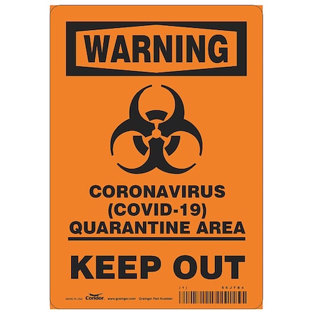 Coronavirus Quarantine Area Sign, 7