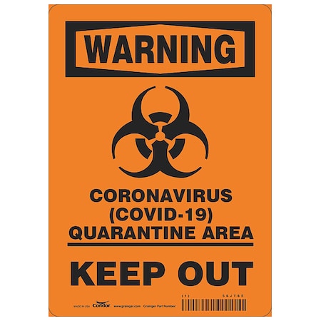 Coronavirus Quarantine Area Sign, 10