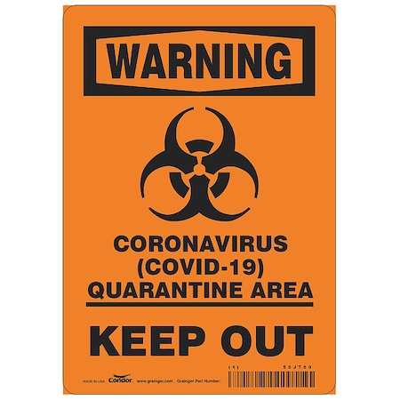 Coronavirus Quarantine Area Sign, 7