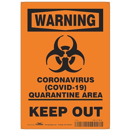 Coronavirus Quarantine Area Sign, 7