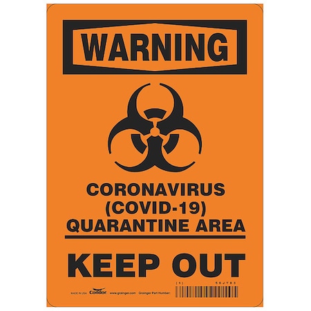 Coronavirus Quarantine Area Sign, 10