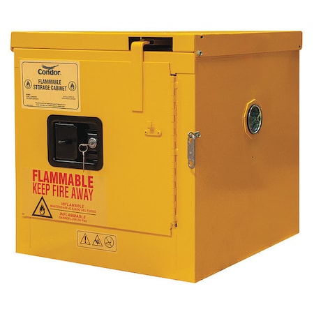 Steel 18-1/2 in H, 17-3/8 in W, 18-1/8 in D, Yellow, 1 Shelves MPN:491M61