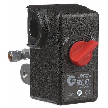 Pressure Switch, Standard, DPST, 4 Ports, 1/4