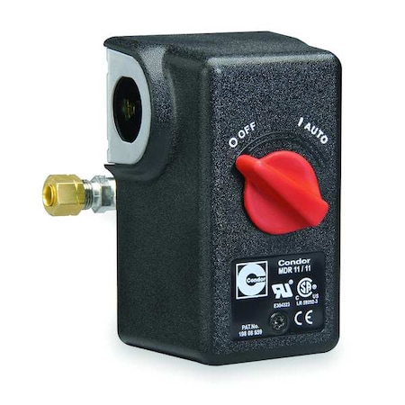 Pressure Switch, Standard, DPST, 1 Ports, 1/4