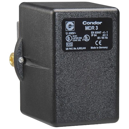 Pressure Switch, Standard, 3PST, 1 Ports, 3/8