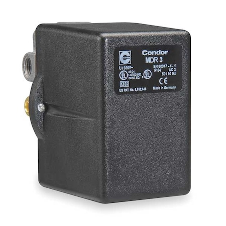 Pressure Switch, Standard, 3PST, 4 Ports, 3/8