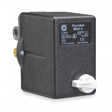 Pressure Switch, Standard, 3PST, 4 Ports, 3/8