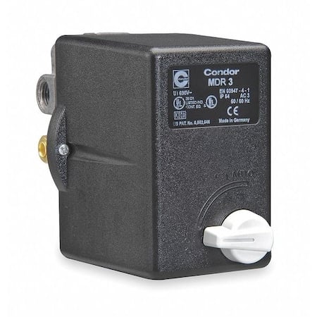 Pressure Switch, Standard, 3PST, 4 Ports, 3/8