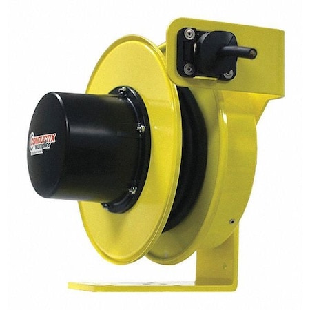 Cord Reel With Hand Lamp, Spring Retracted, Flying Lead, 12 AWG, Yellow Reel Color, 100 ft Length MPN:XA-141120310011
