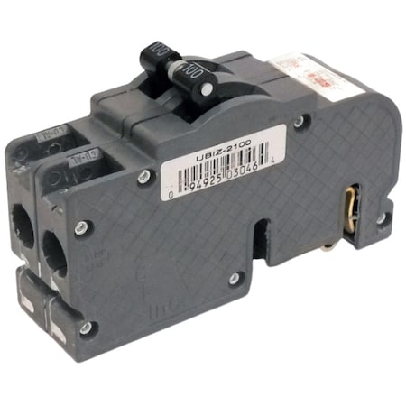 Miniature Circuit Breaker, QC Series, 100A, 2 Pole, 120/240V AC, 11kA at 120/240V AC MPN:UBIZ2100-1