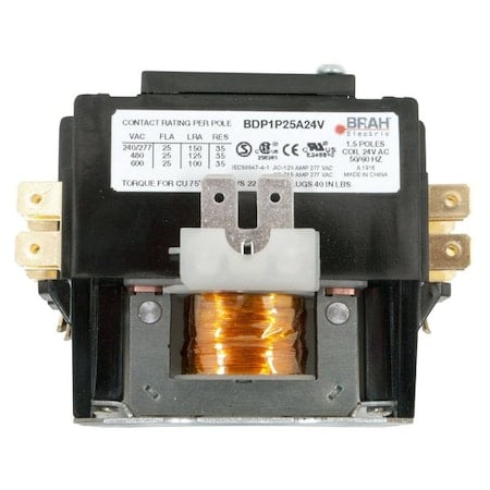 Circuit Breaker, Definite Purpose Contactor Series, 20A, 2 Pole, 24V AC MPN:BEBDP2P20A24V