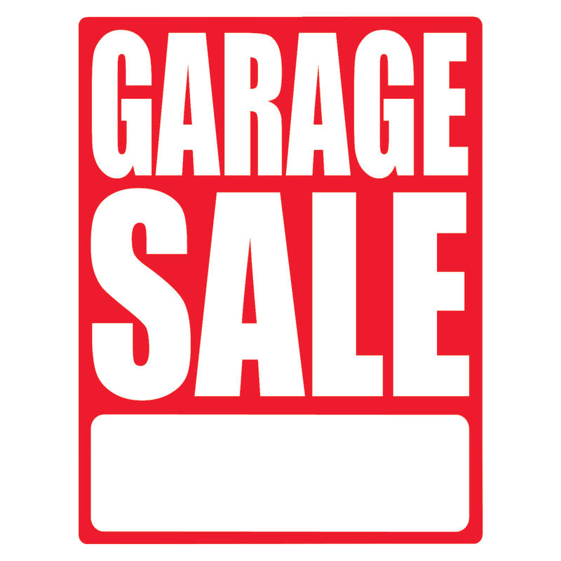 Cosco Sign Vinyl Decals, Garage Sale, 8 1/2in x 11in, Pack Of 3 With Price Stickers (Min Order Qty 15) MPN:098254