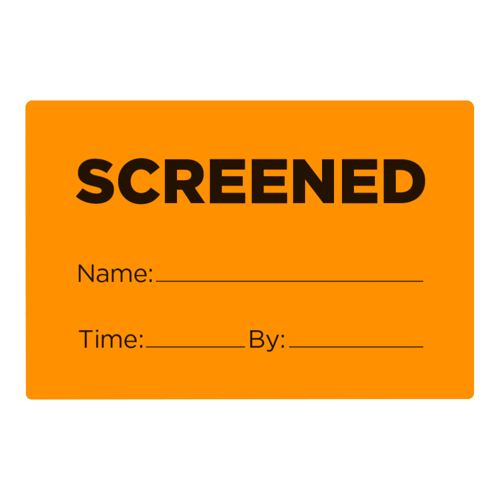 COSCO Pre-Printed Labels, Screened, 2in x 3in, Fluorescent Orange, Pack Of 100 Labels MPN:098459PK100
