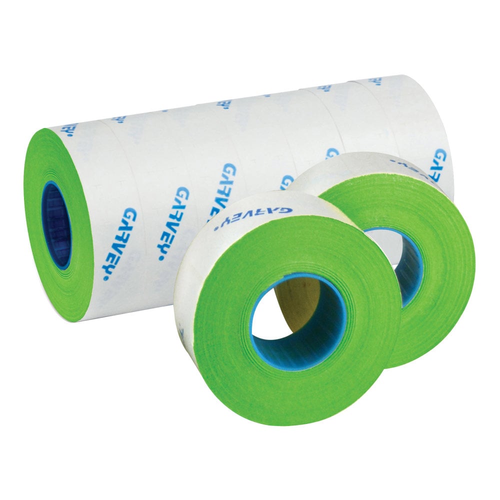 Garvey Price Marking Labels, Fluorescent Green, 1, 200 Labels Per Roll, Pack Of 9 Rolls MPN:098473
