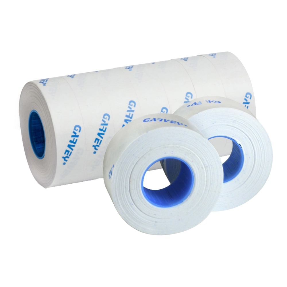 Garvey 2-Line Tamper-Resistant Price Marking Labels, 5/8in x 13/16in, White, 1, 000 Labels Per Roll, Pack Of 9 Rolls MPN:098475