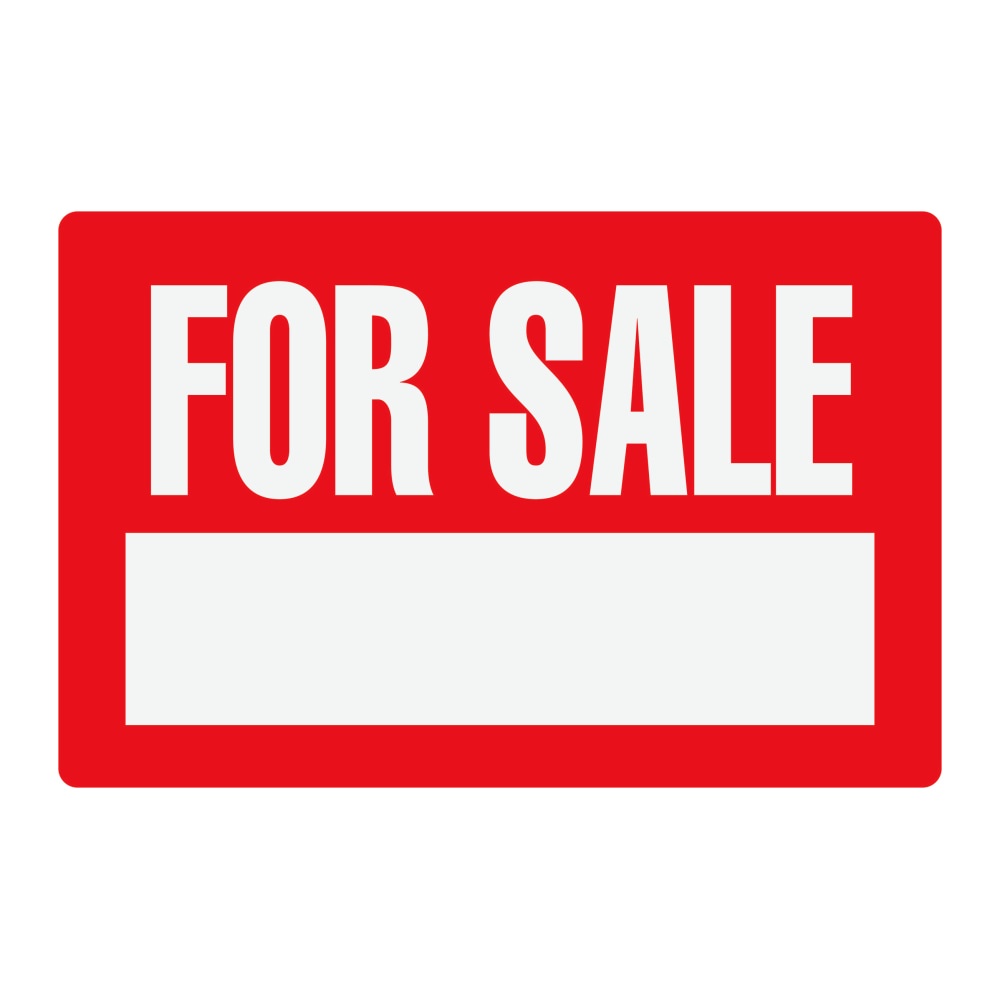 Cosco For Sale Sign, 8in x 12in, Red/White (Min Order Qty 33) MPN:098009