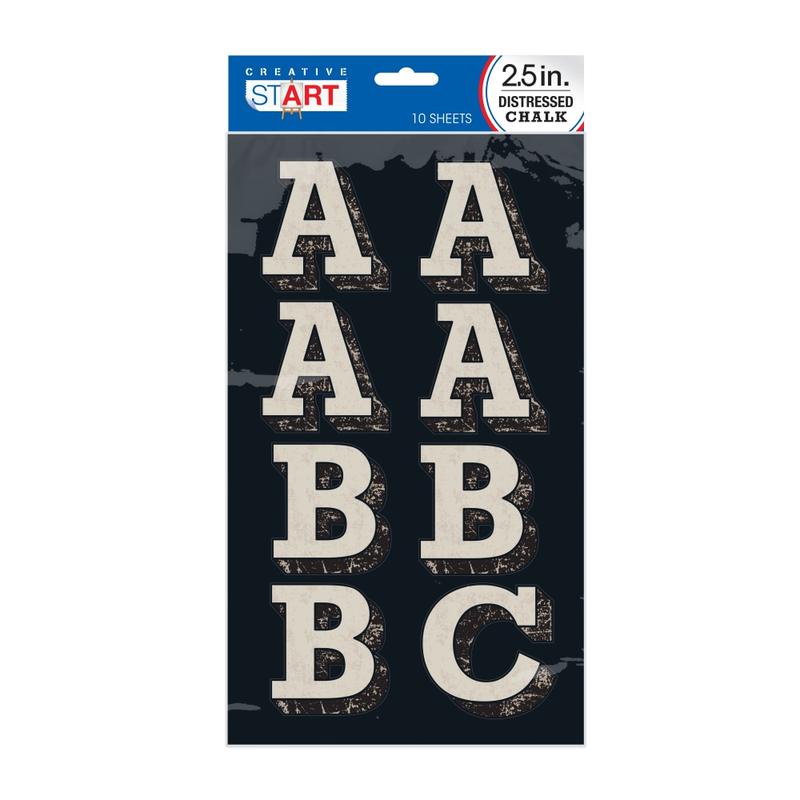 Creative Start Chalk Letters, 3in, Block, Black/Light Gray, Pack Of 84 (Min Order Qty 12) MPN:098388 Creative Start Chalk Letters, 3in, Block, Black/Light Gray, Pack Of 84 (Min Order Qty 12) MPN:098388