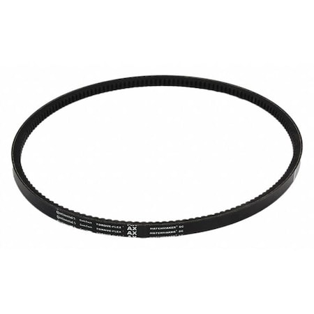 AX25 Cogged, Classical V-Belt, 27 in Outside Length, 1/2 in Top Width, 5/16
