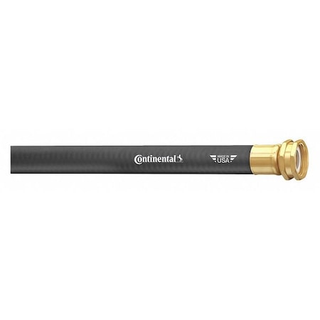 5/8 in ID x 25 ft L Garden Hose, EPDM Tube, Black, Brass x Brass Fitting MPN:20742765