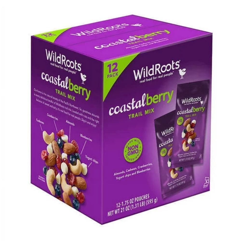 Wildroots Coastal Berry Blend Trail Mix, 1.75 Oz, Pack Of 12 Bags MPN:816983020900