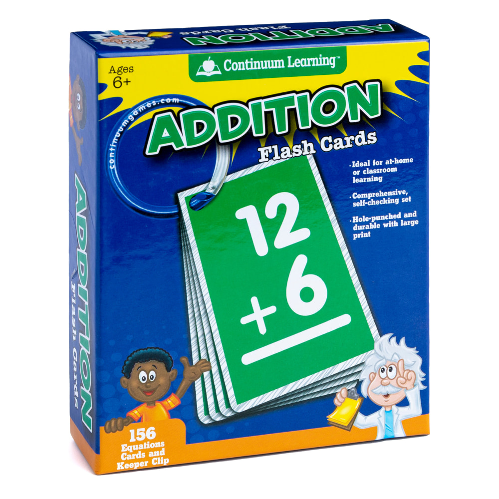 Continuum Games Flash Cards, 3in x 4-1/2in, Addition, Grade 2 - 12 MPN:CTM0338
